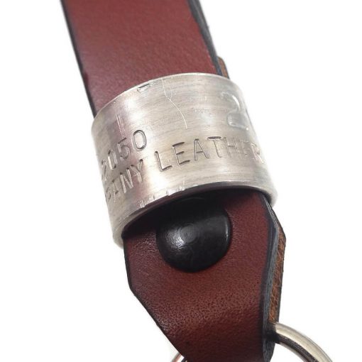 Duck Band Iron Collectors Lanyard - Close-up View of Bottom Band Leather