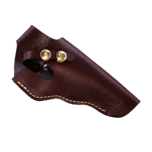 Front View of Leather Training Pistol Holster