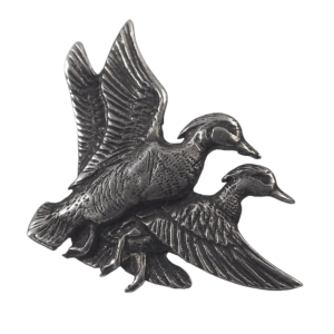 Sterling Silver Pair of Wood Ducks Hunting Lanyard Accent