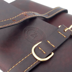 leather business portfolio - close-up of front