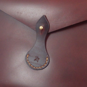 leather ipad case - close-up view of front