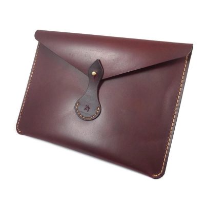 leather ipad case - front view angle