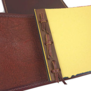 leather photo album brag book - close-up view of inside