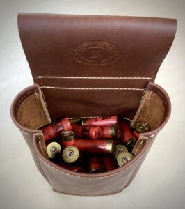 soft leather shot shell pouch