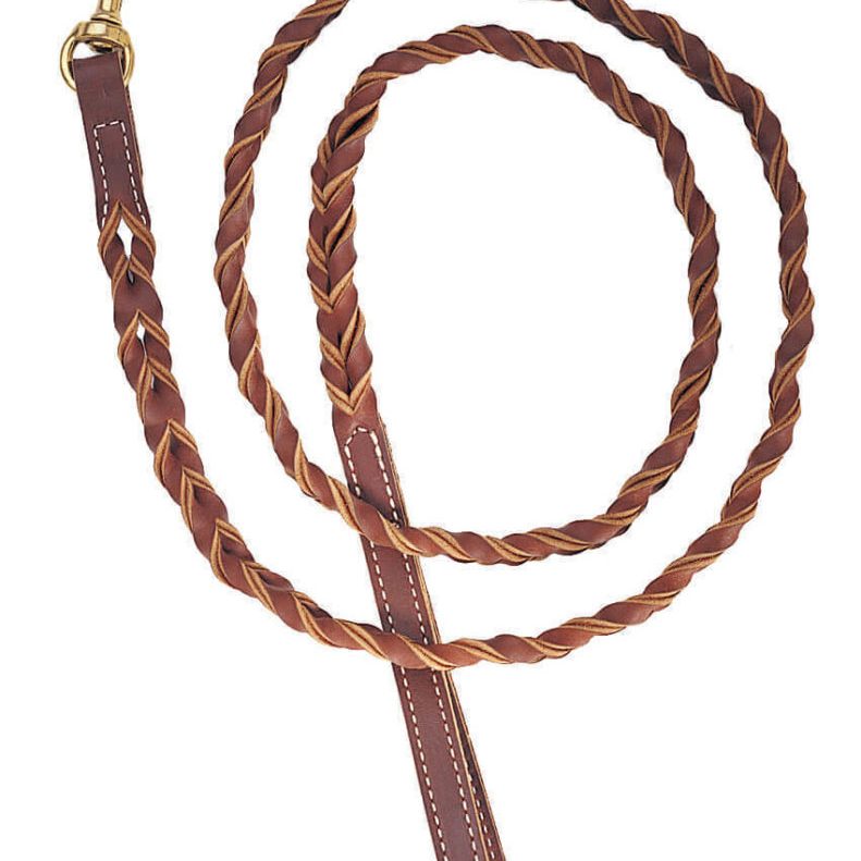 Coyote Company Woven Leather Snap Lead